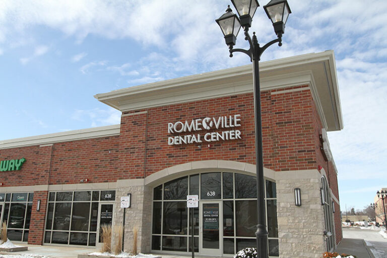 exterior building of romeoville dental center