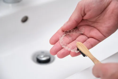 How to clean and care for Invisalign aligners at Romeoville Dental Center in Romeoville, IL
